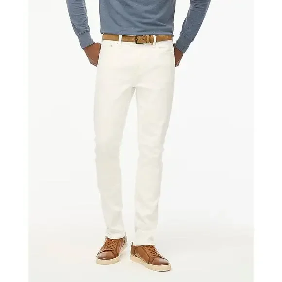 NWT J.Crew Slim-fit flex jean in white mens size 36x30 - Picture 1 of 6